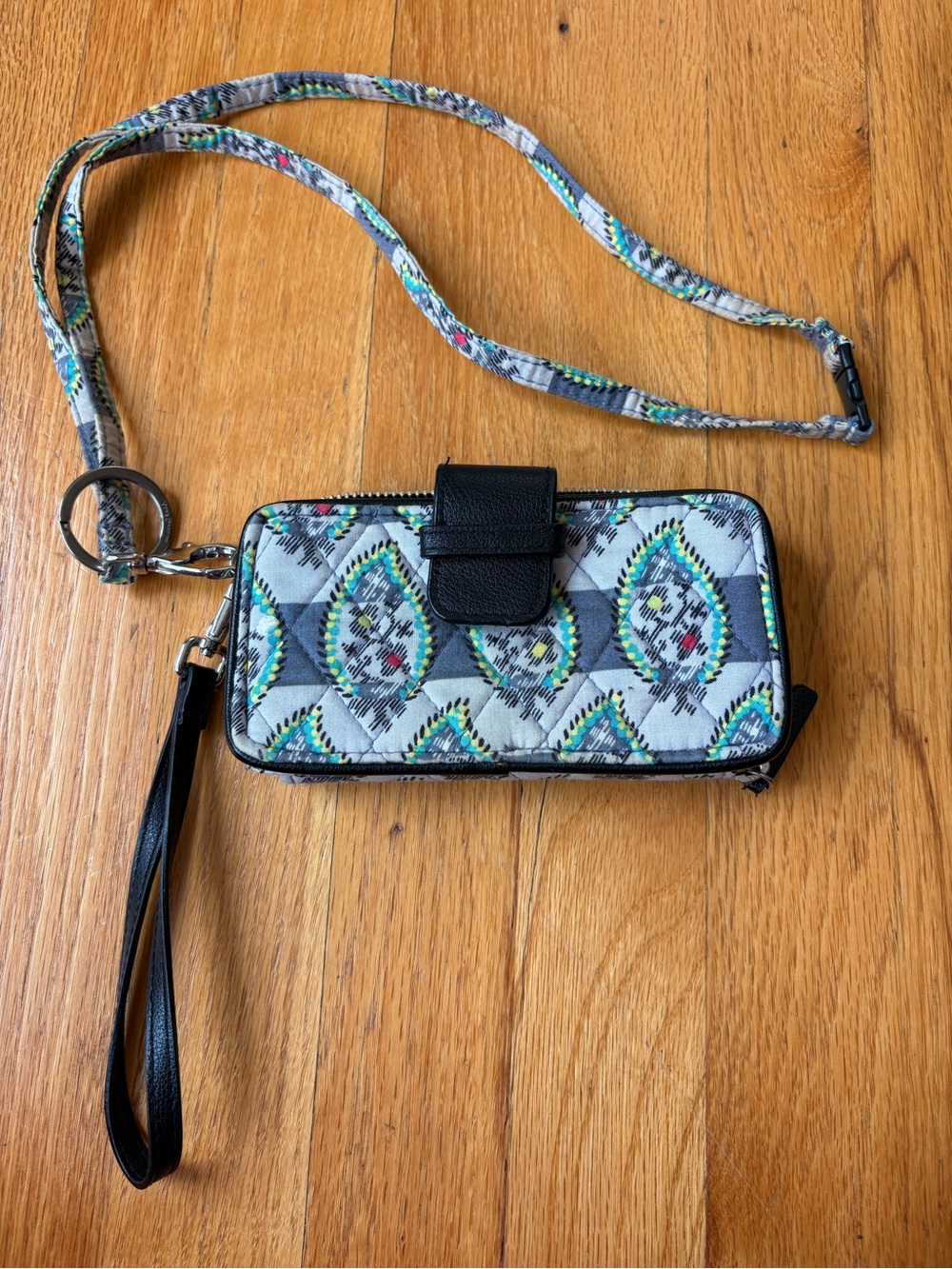 Vera Bradley Paisley Stripes RFID Wristlet Wallet